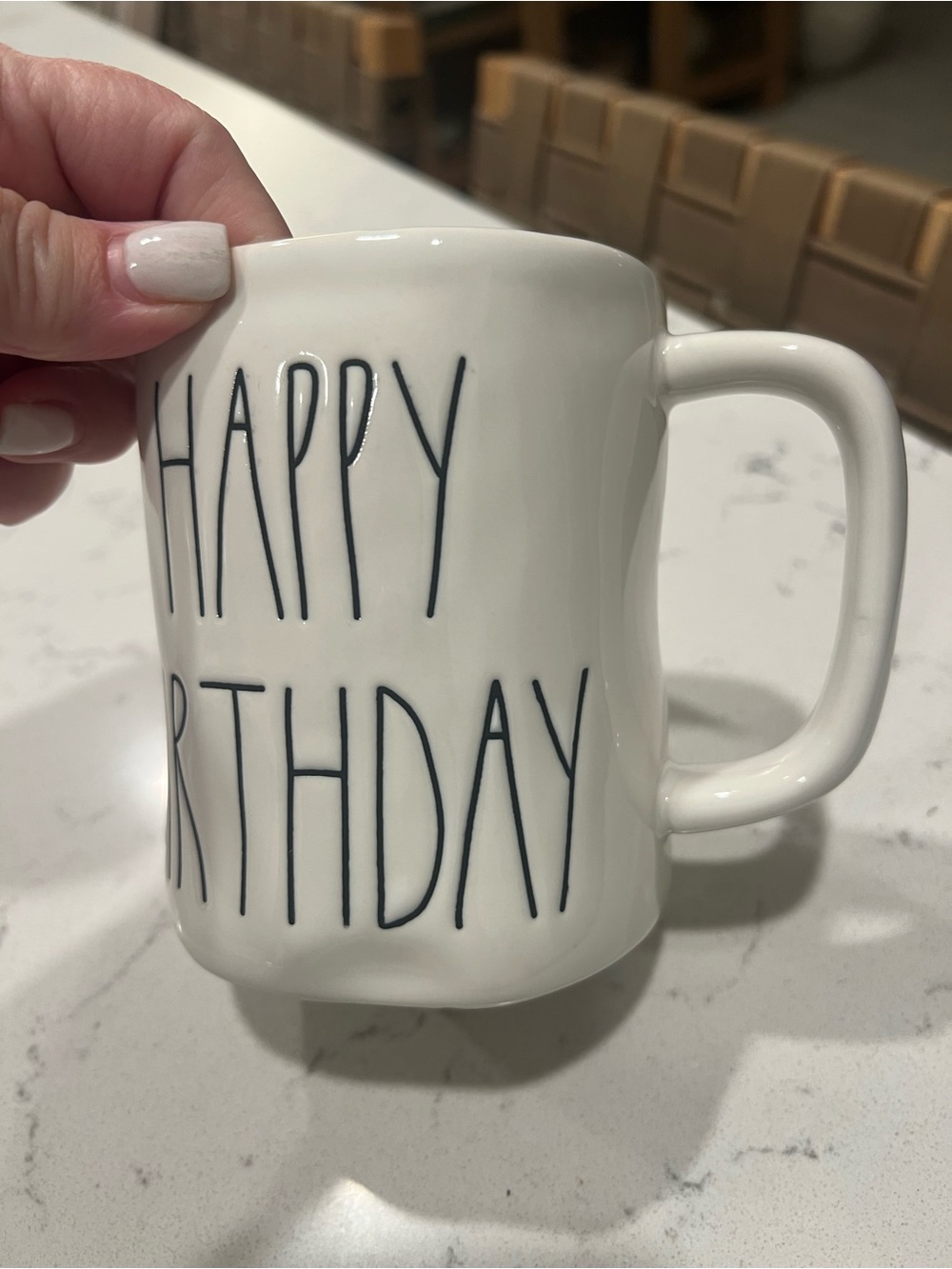 Rae Dunn Happy Birthday Ceramic Mug - Picture 3 of 7